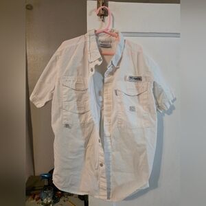 Columbia Boy's White Short Sleeve Shirt